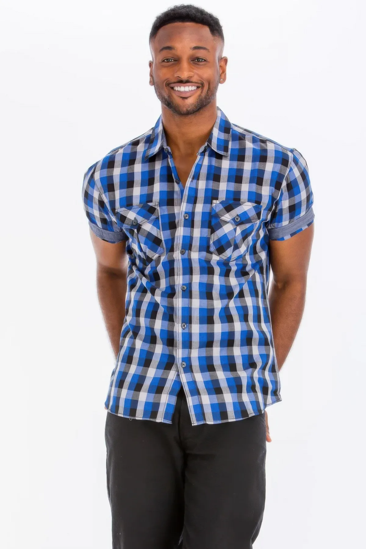 Checkered Button Down Shirt by TRUEDAMES