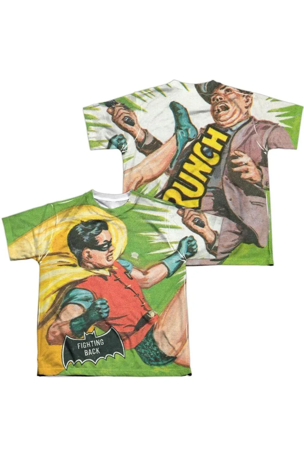 Batman Classic Tv Fighting Back Short Sleeve Poly Crew Tee by Gildan