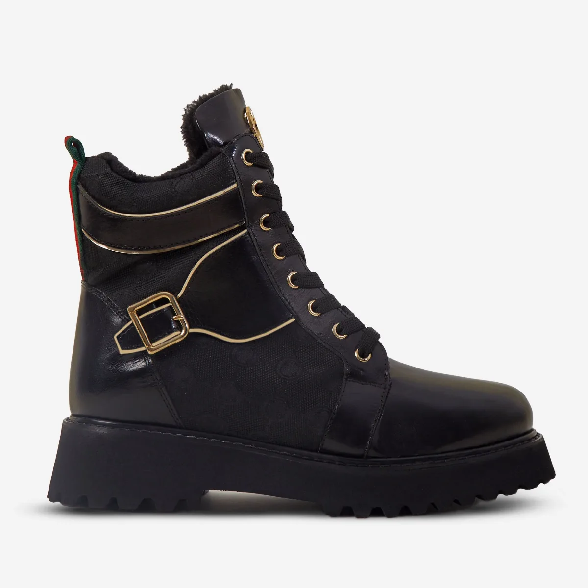 The Boston Leather Lace-Up Ankle Boot with a Side Zipper by Vinci Leather Shoes