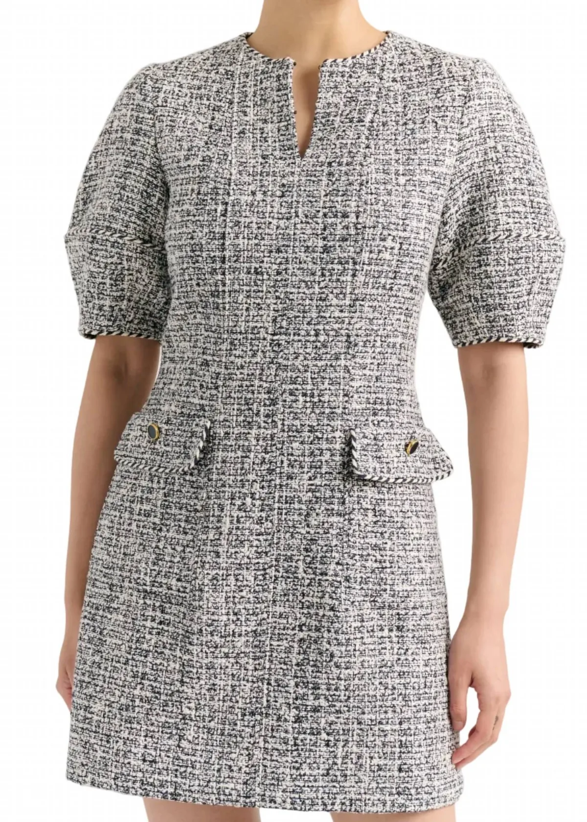 Petra Mini Dress in Multicolor Tweed by Cartolina Nantucket