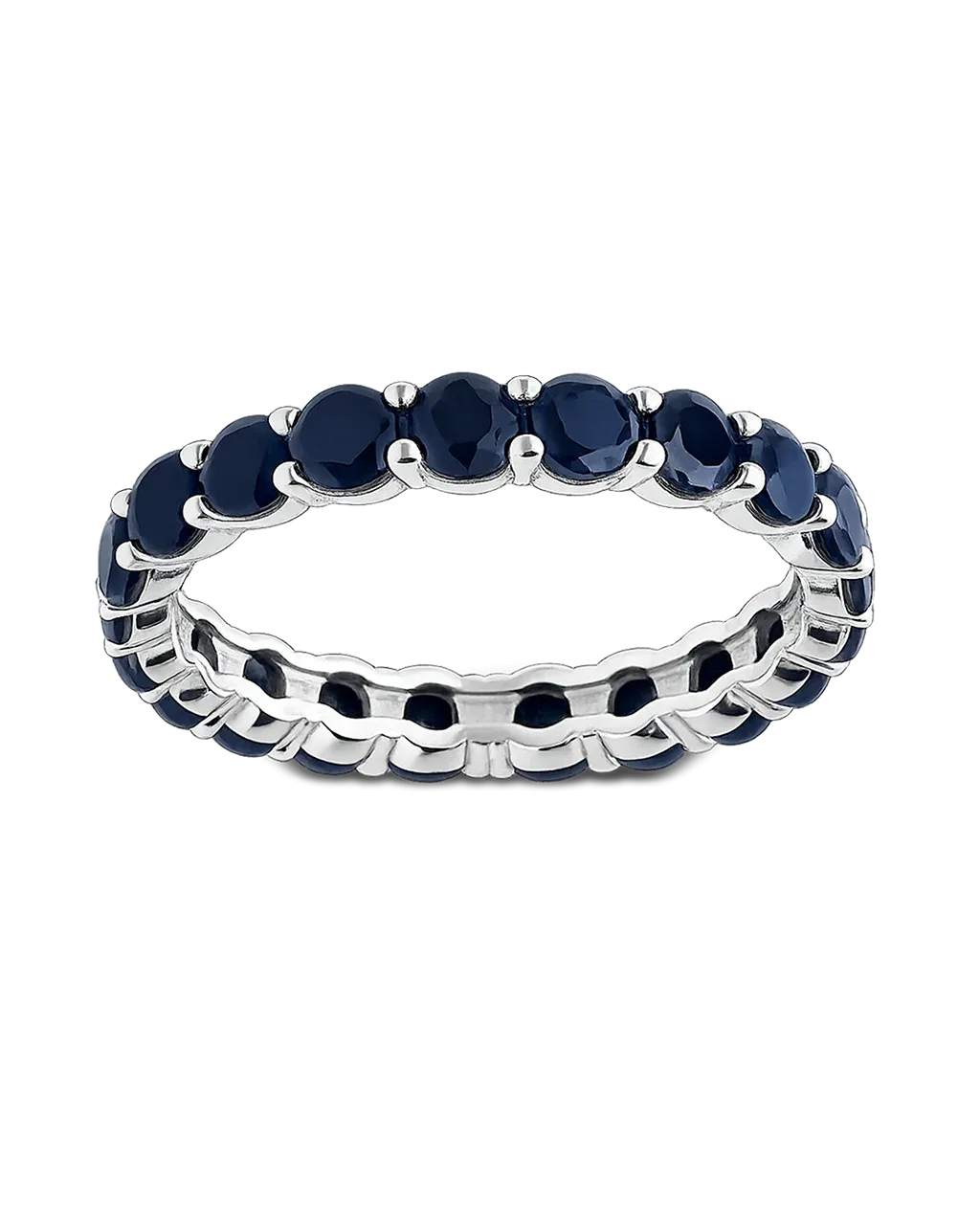 Sterling Silver Gracie Black CZ Eternity Ring by Sterling Forever
