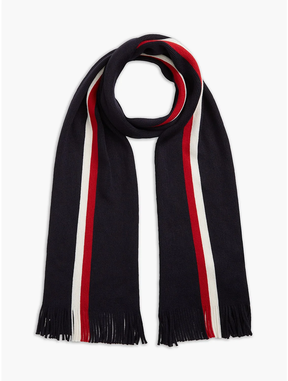 Signature Stripe Wool-Blend Scarf by Tommy Hilfiger