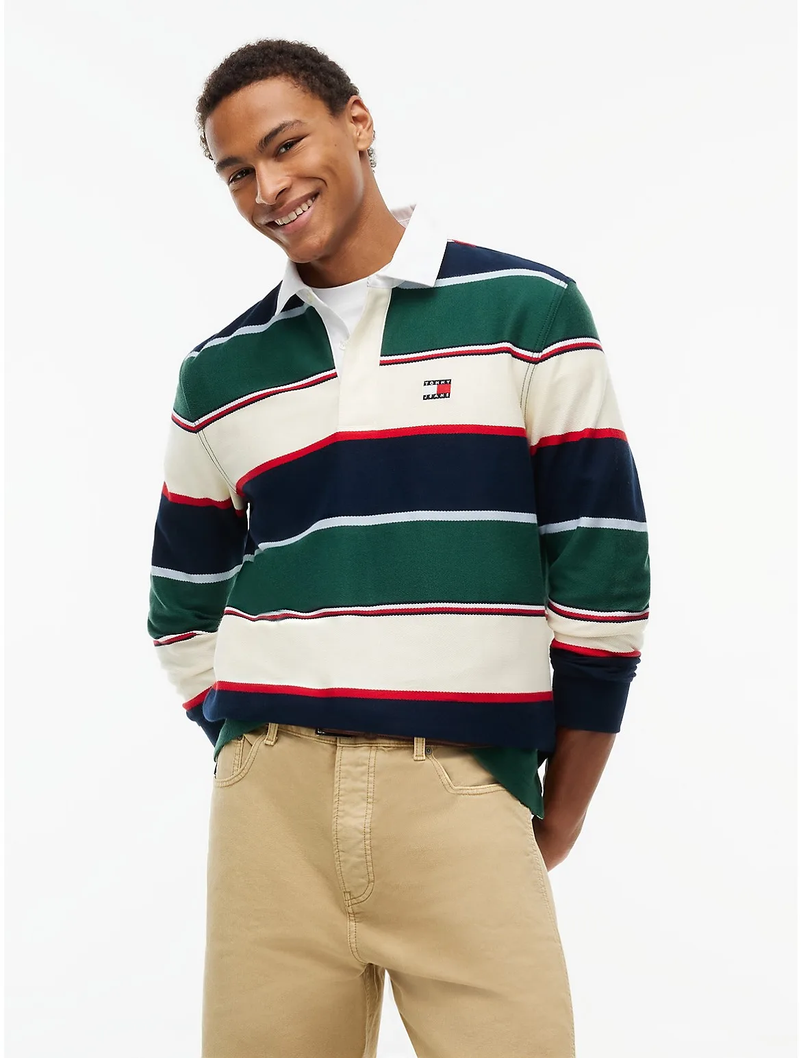 Tommy Jeans Relaxed Striped Rugby Polo