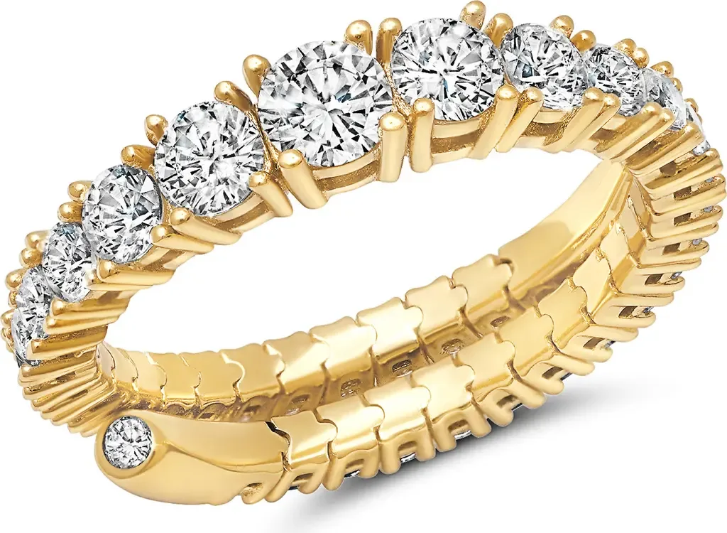 Graduated Adjustable Cubic Zirconia Ring by Crislu