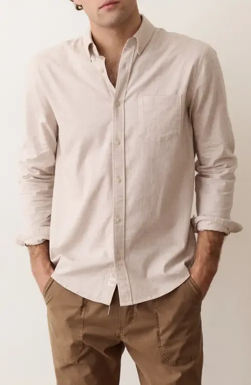California Houndstooth Stretch Oxford Shirt by Marine Layer