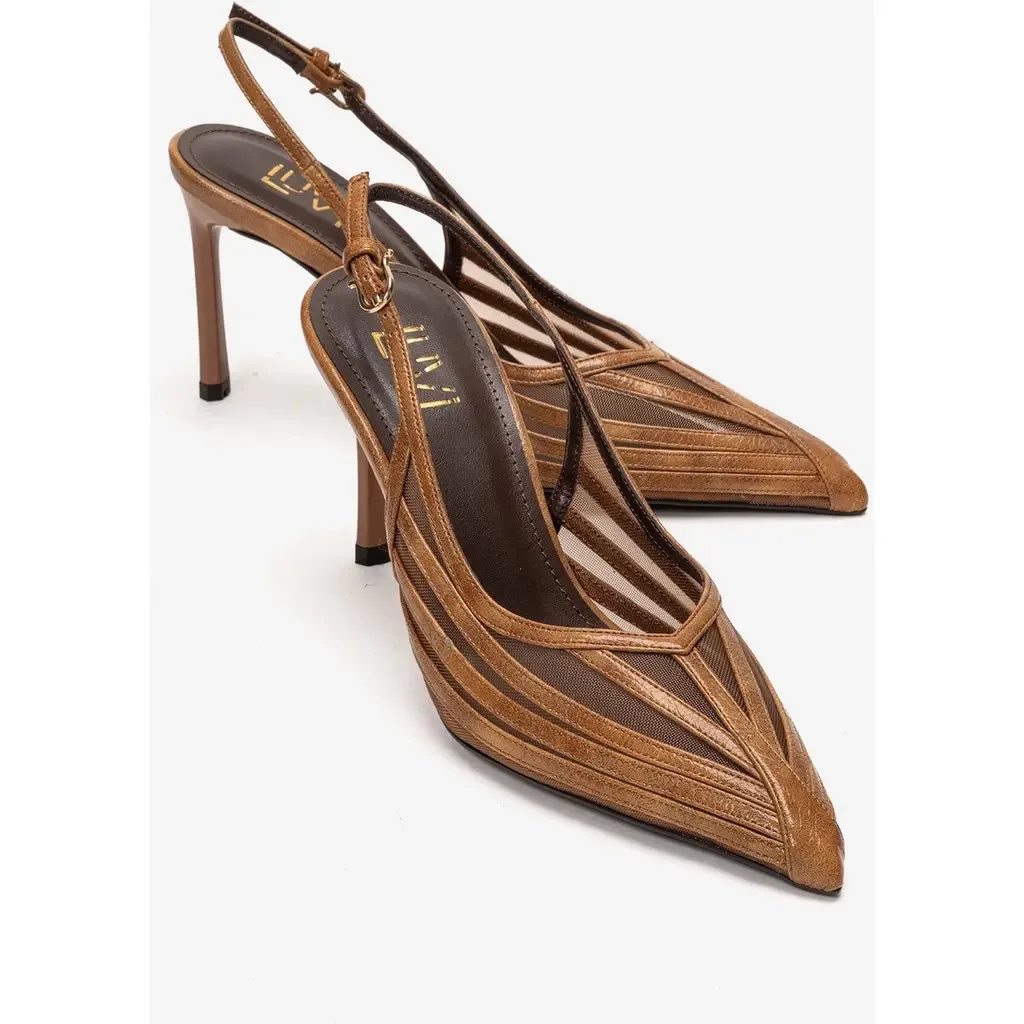 Eleana Slingback Mesh Stiletto Pump by Prologue Shoes