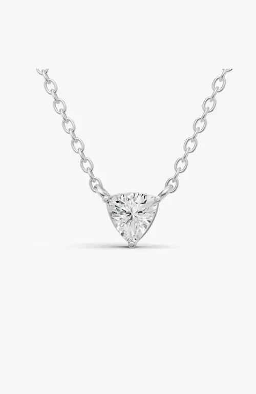 14K Gold 0.75 ct Lab Grown Trillion Shape Diamond Pendant by SEREIA OFFICIAL