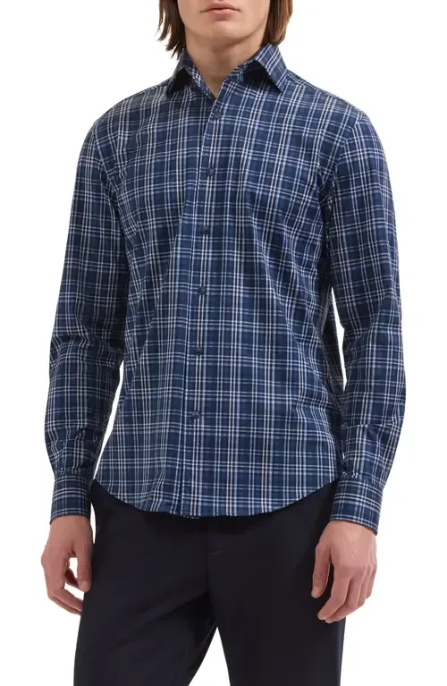 Devon Plaid Long Sleeve Button-Up Shirt by Bugatchi