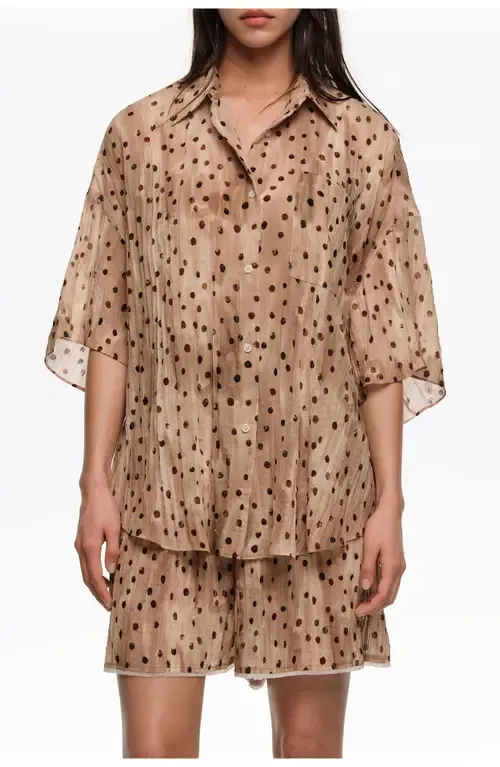 Short-Sleeve Pleated Shirt by BIMBA Y LOLA