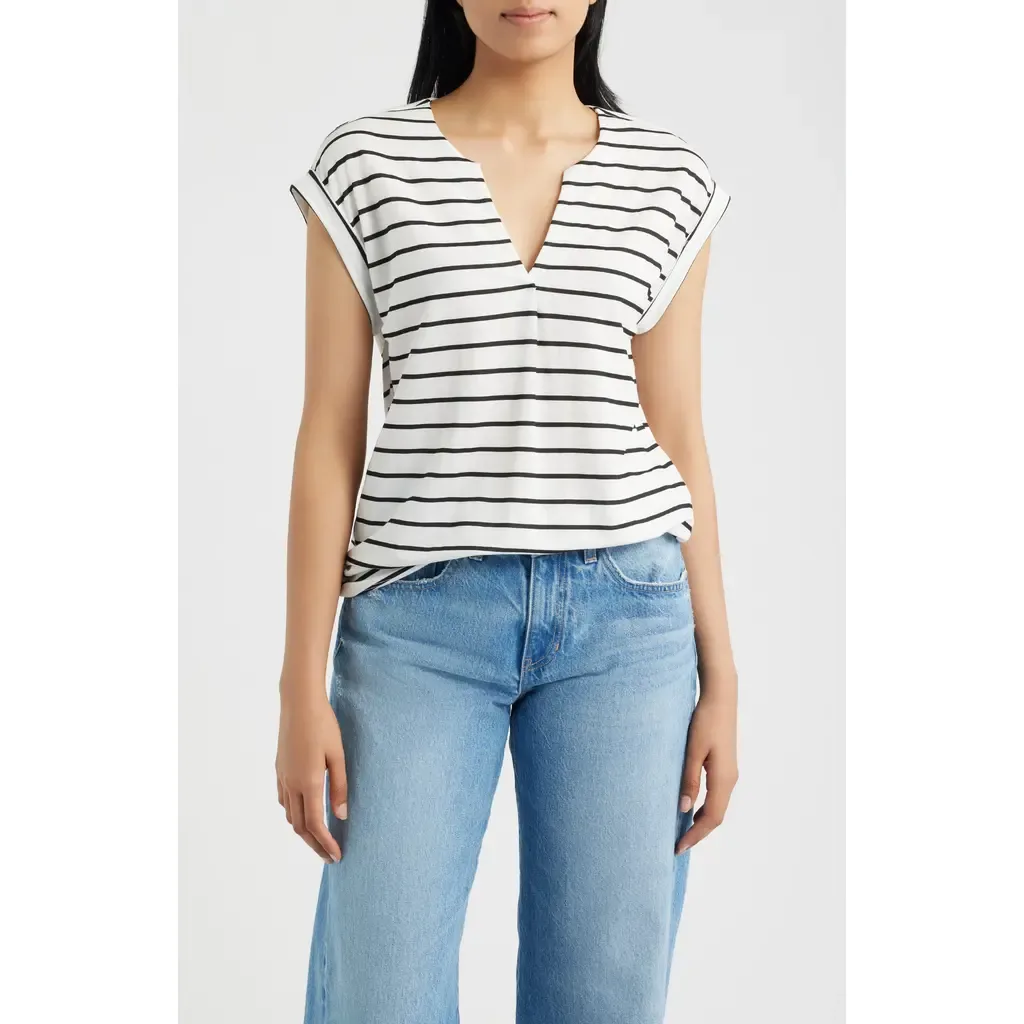 Dolman Sleeve Piqué T-Shirt by Bobeau