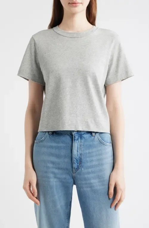 The Heather Boxy Crop T-Shirt by FRAME