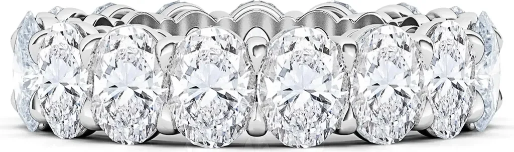 Oval Cut Lab Created Diamond Eternity Band by HauteCarat