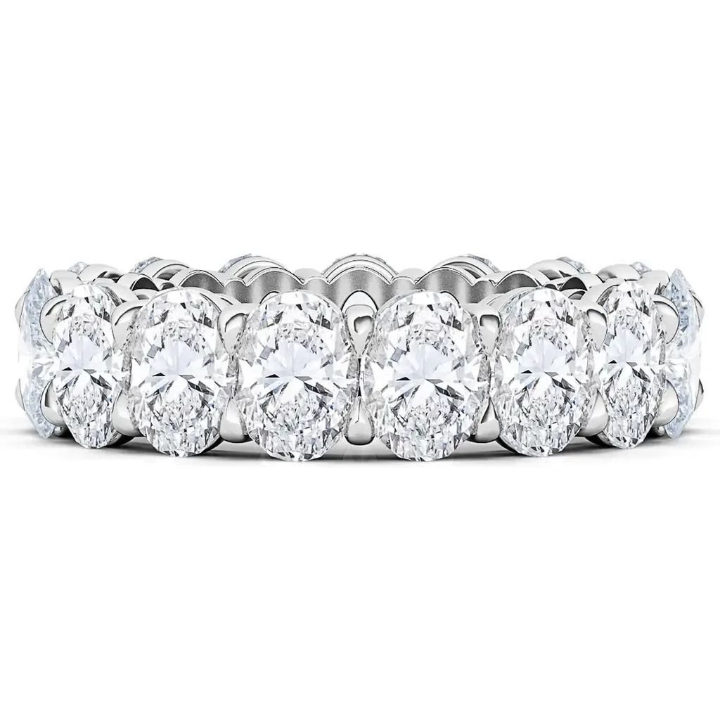 Oval Cut Lab Created Diamond Eternity Band