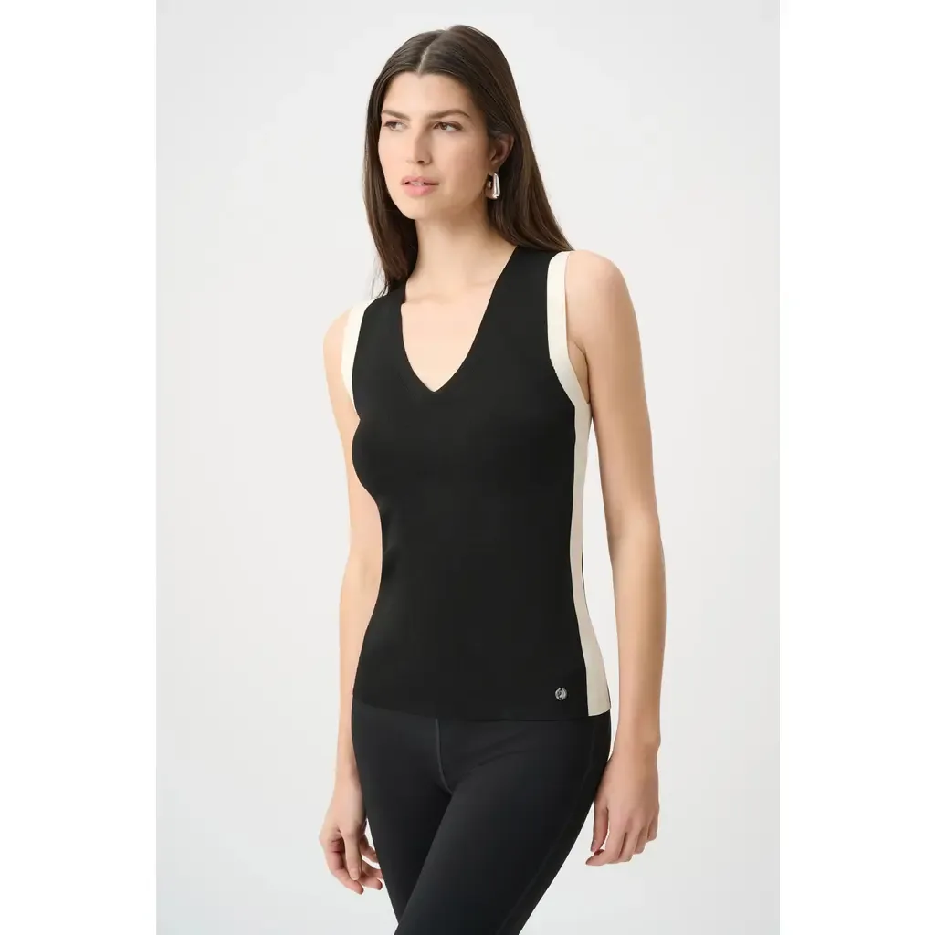Dry Viscose V-Neck Fitted Cami by Joseph Ribkoff