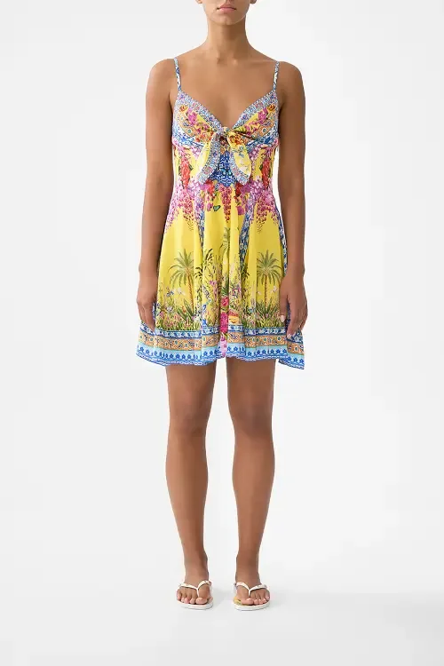 Short Dress with Tie Front by Camilla