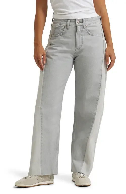 Rider Low Slung Mid Rise Raw Hem Barrel Leg Jeans by Lee