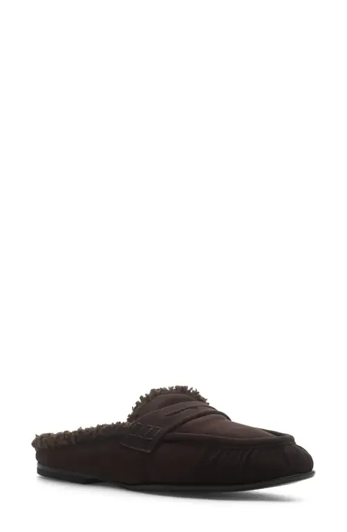 Vivien Faux Fur Penny Loafer Mule