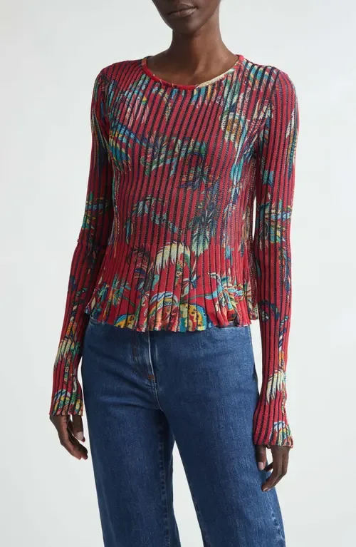 Metallic Rib Sweater by Etro