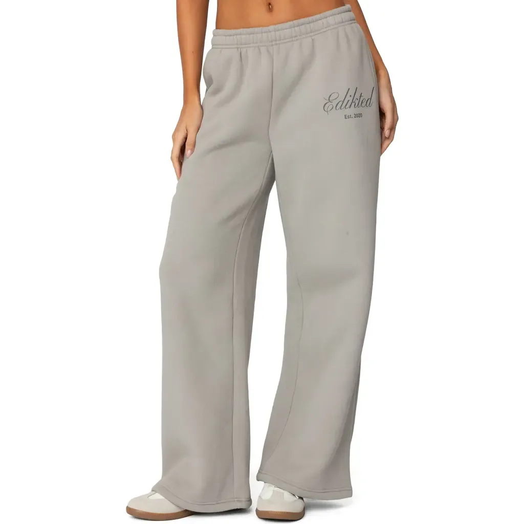 Get Edikted Wide Leg Sweatpants by EDIKTED