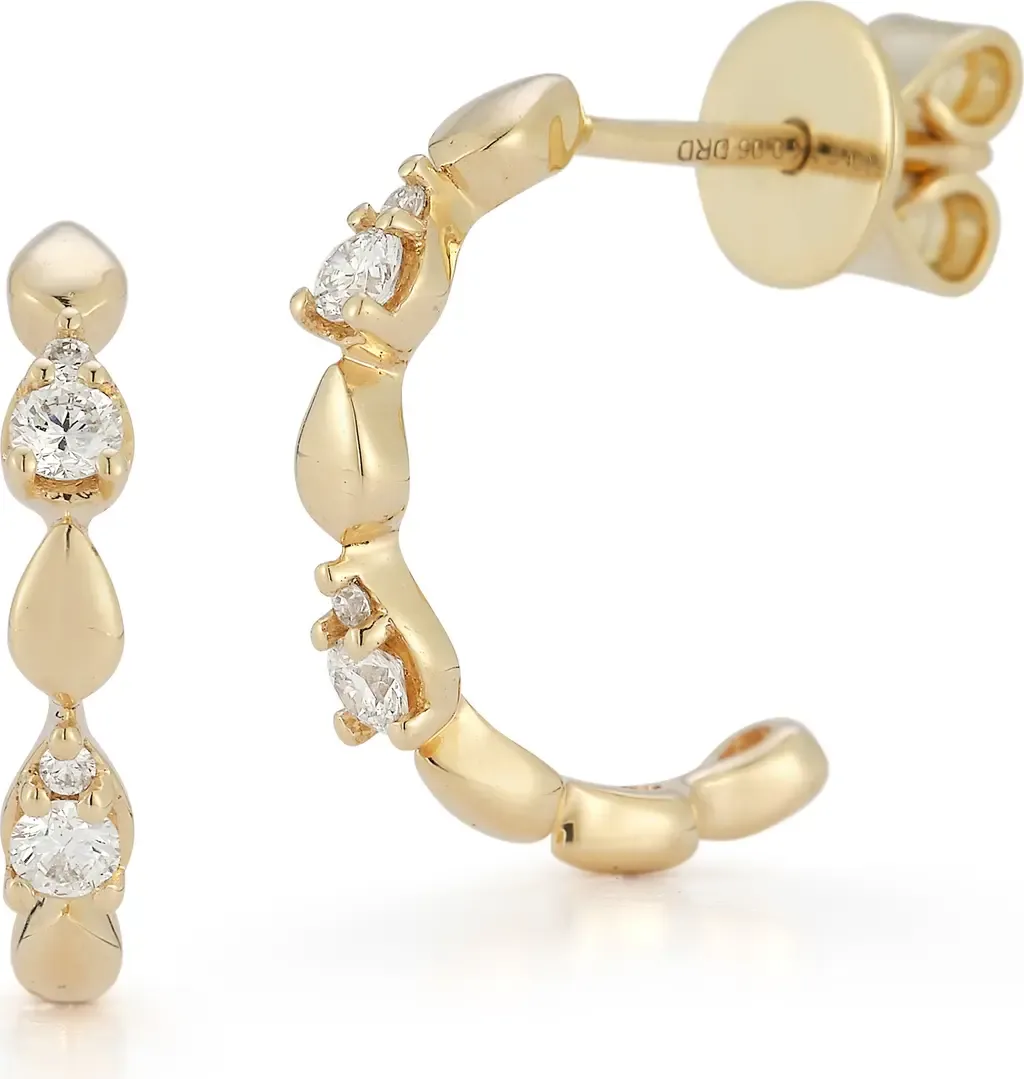 Sophia Ryan Diamond Hoop Earrings by Dana Rebecca Designs