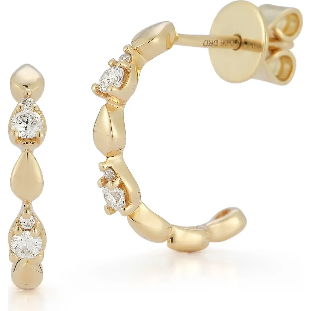 Sophia Ryan Diamond Hoop Earrings by Dana Rebecca Designs