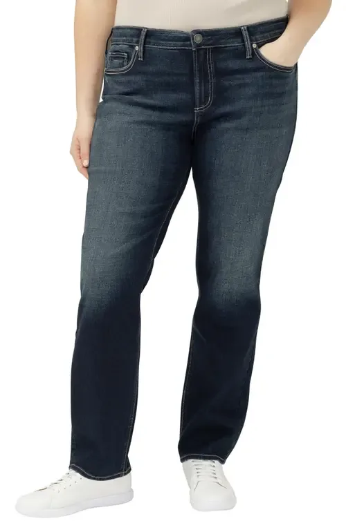 Elyse Mid Rise Straight Leg Jeans
