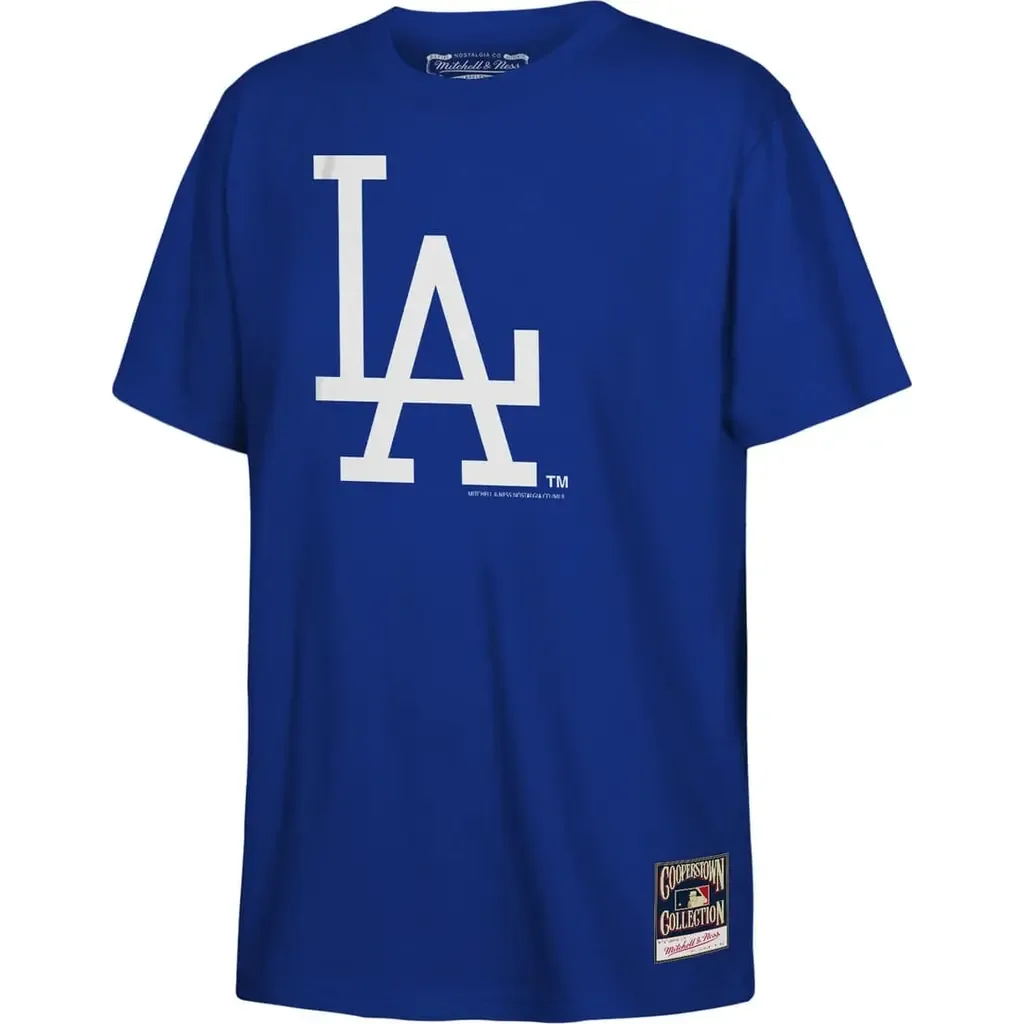 Mitchell & Ness Royal Los Angeles Dodgers Retro Logo T-Shirt by Mitchell & Ness