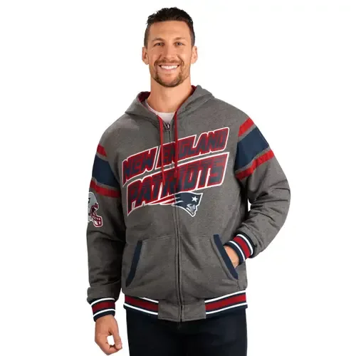 G-III Sports by Carl Banks New England Patriots Extreme Full Back Reversible Hoodie Full-Zip Jacket by G-III SPORTS BY CARL BANKS