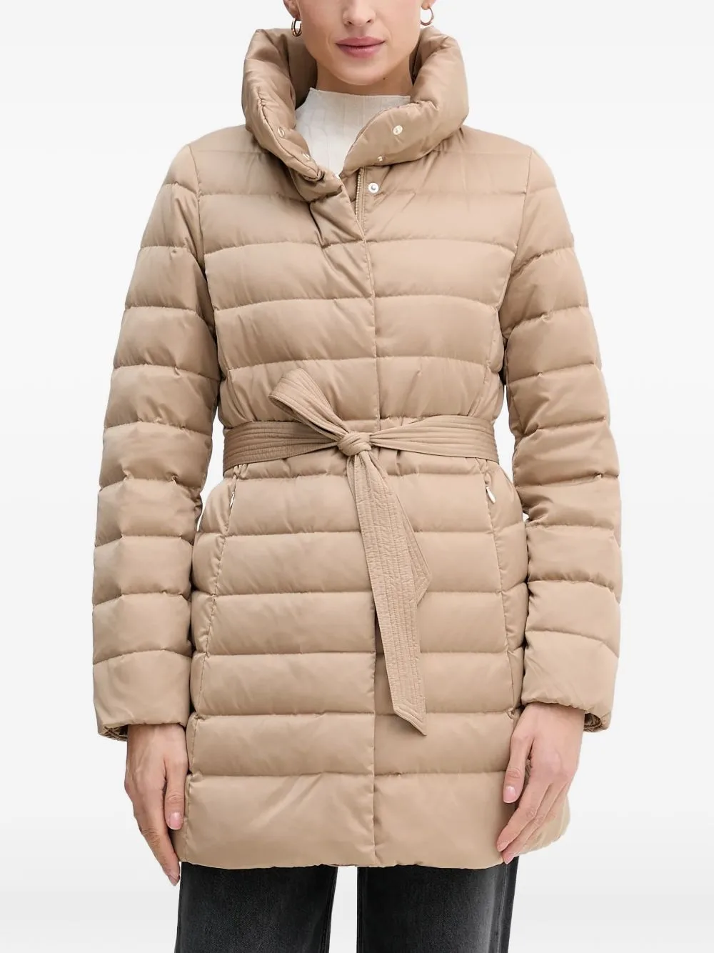 Bettanie Quilted Belted Coat by Geox