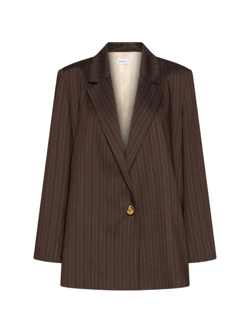 Pinstripe-Pattern Single-Breasted Blazer by Marella