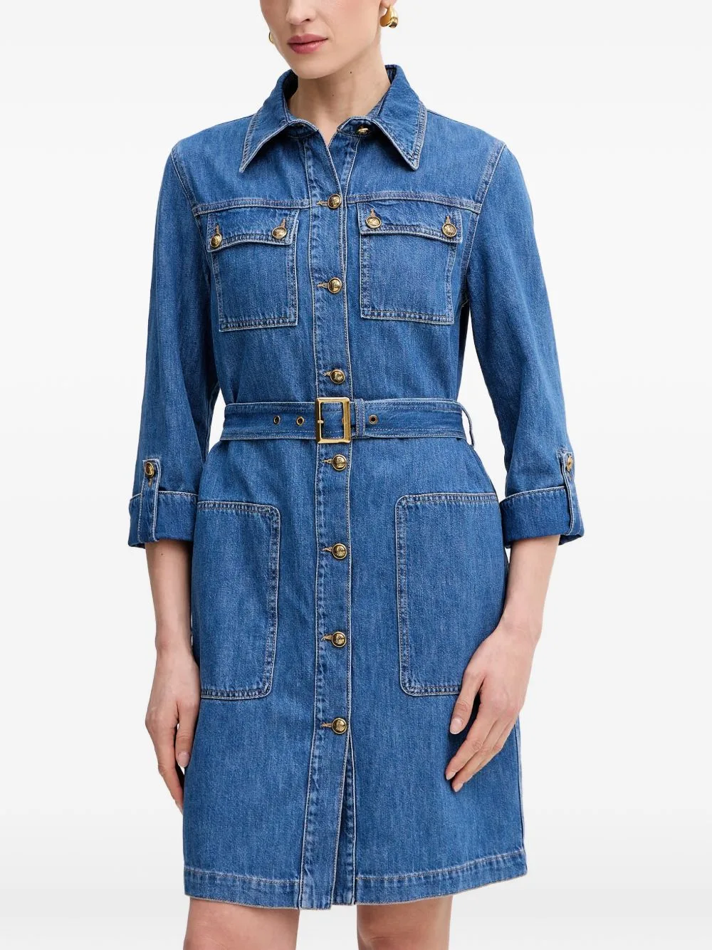 Passeto Belted Mini Dress by LUISA SPAGNOLI