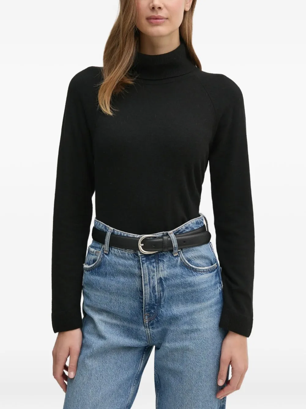 Raglan-Sleeve Roll-Neck Sweater by Benetton