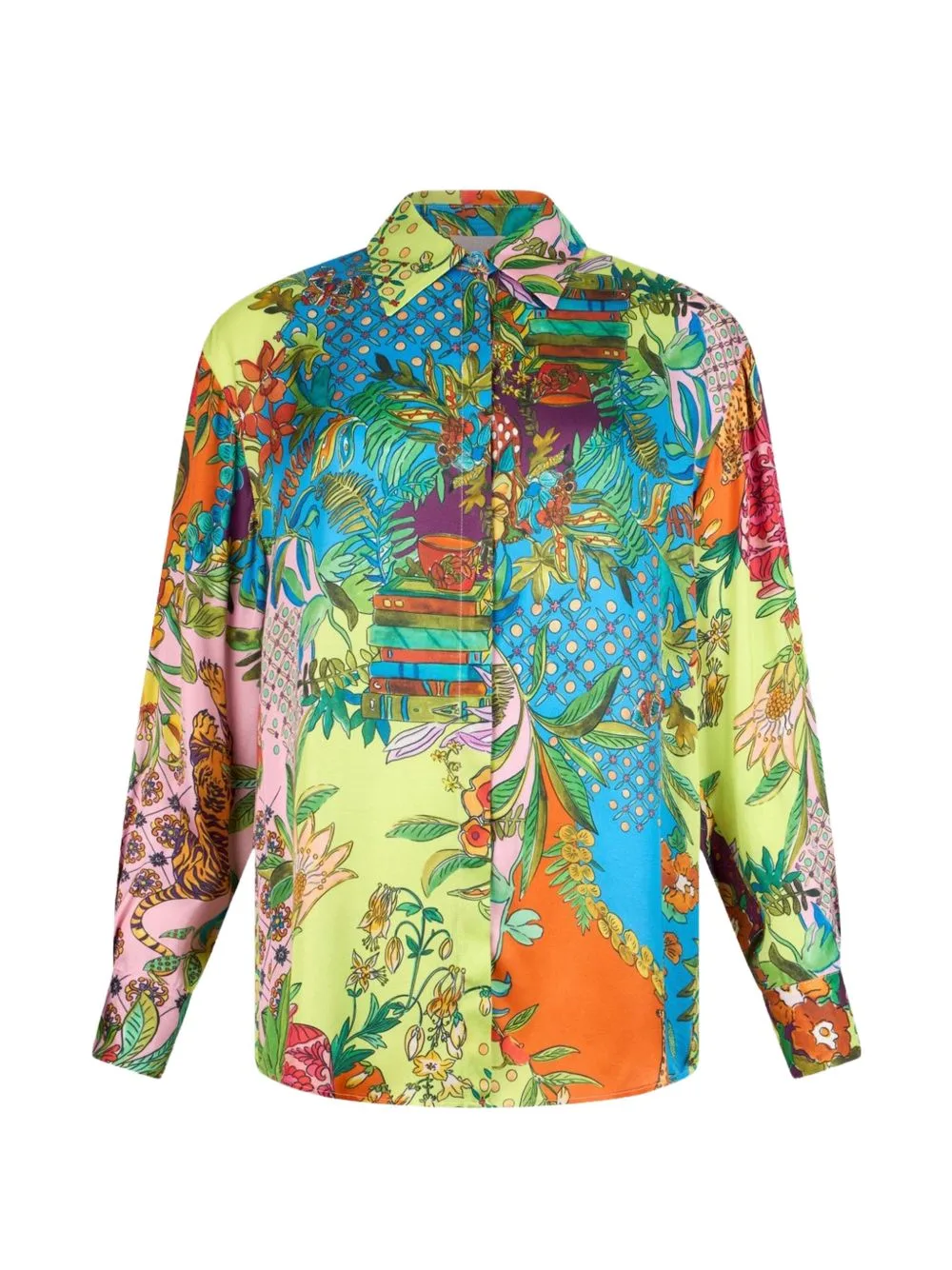 Printed Satin Shirt by LIU JO