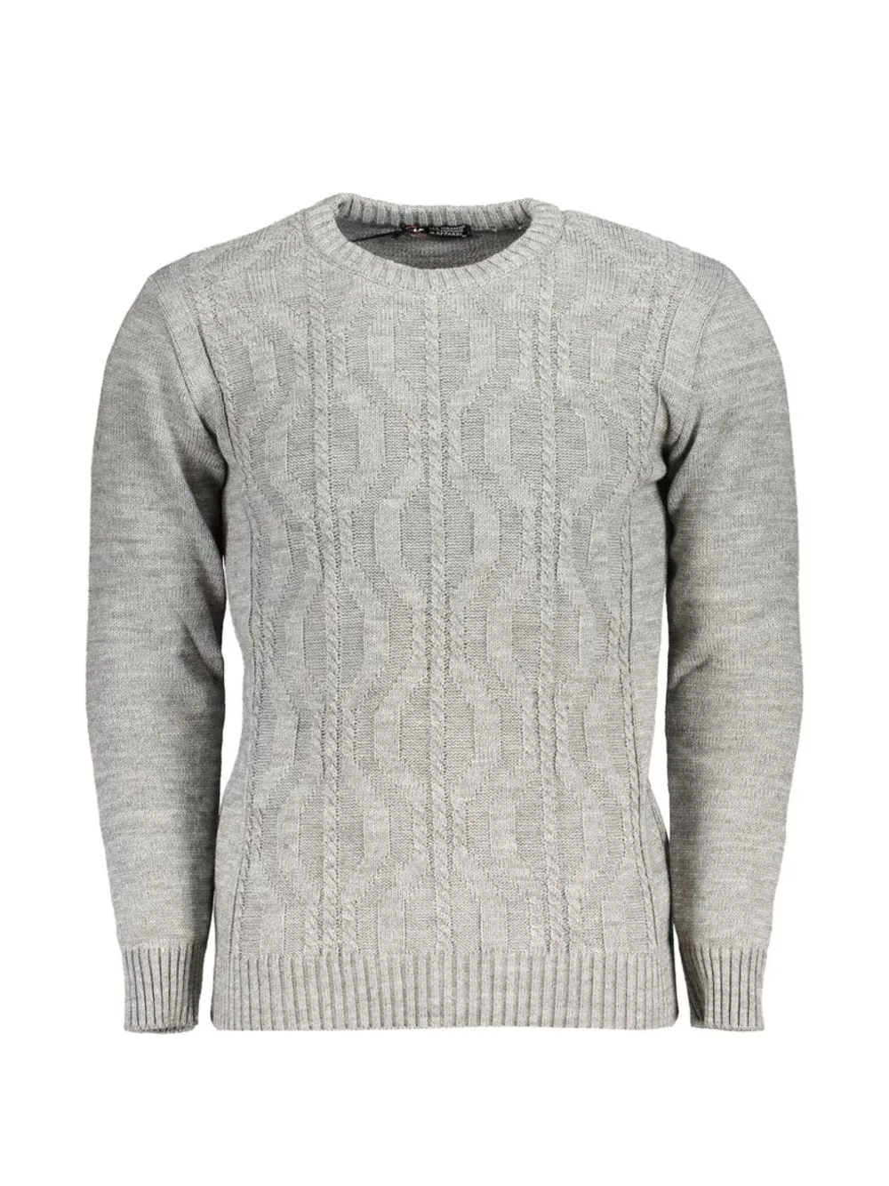 Cable-Knit Elbow-Patch Sweater
