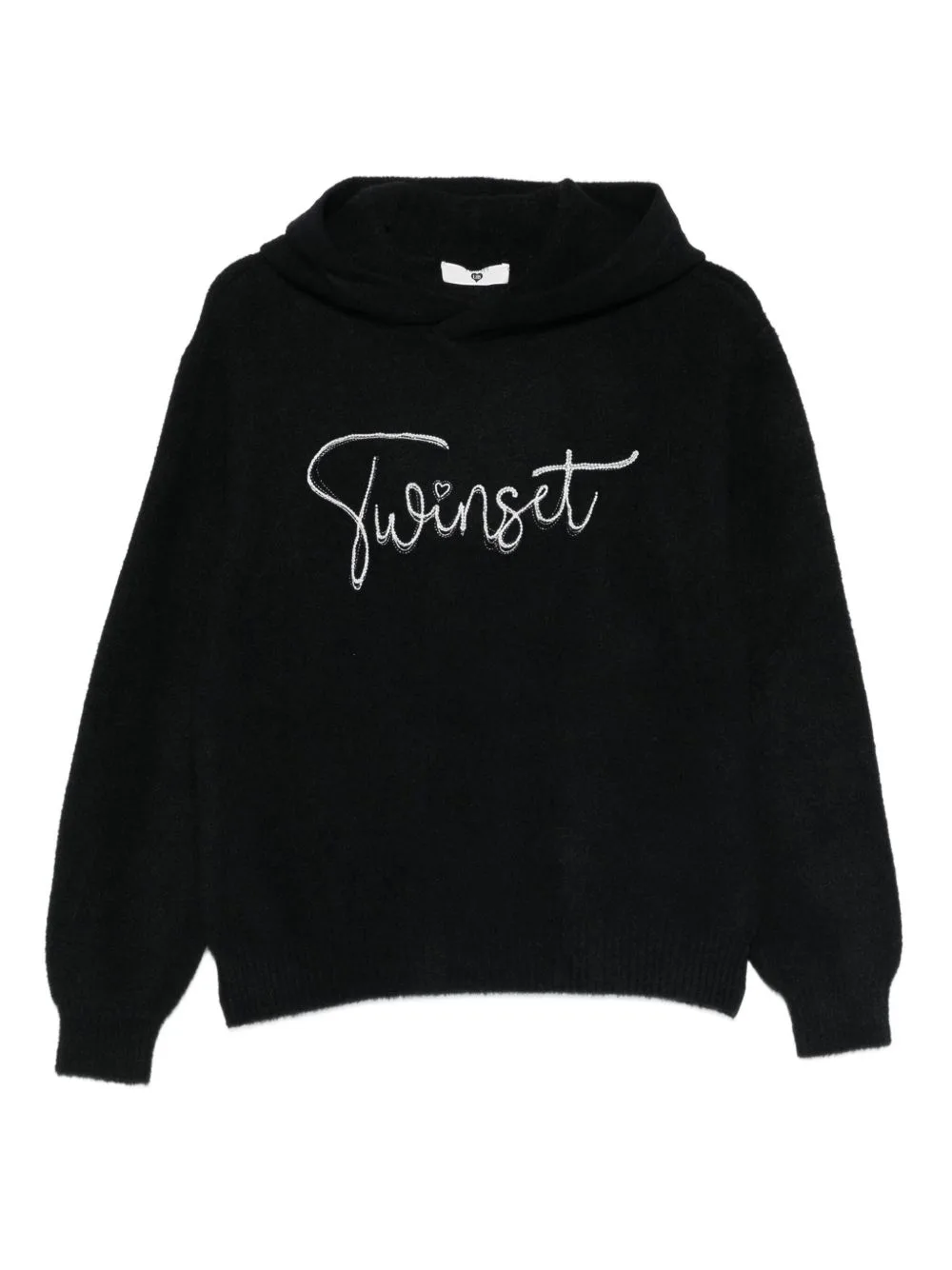 Logo-Print Hoodie by TWINSET
