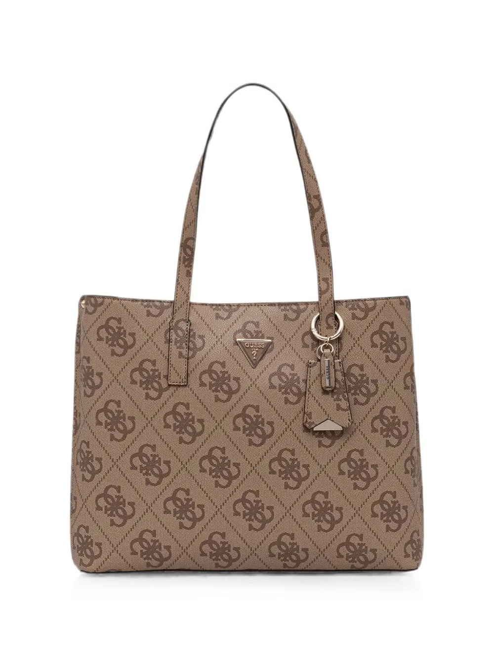 Meridian Monogram-Print Logo-Plaque Tote Bag by GUESS USA