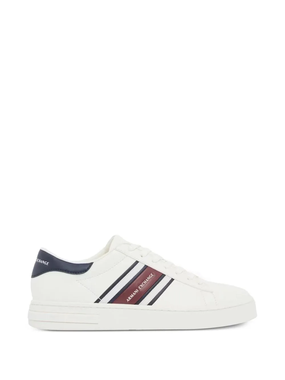 Logo-Print Striped Sneakers by Armani Exchange