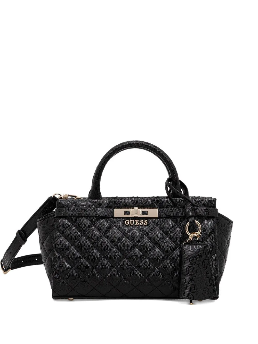 Quilted Logo-Pattern Tote Bag by GUESS USA