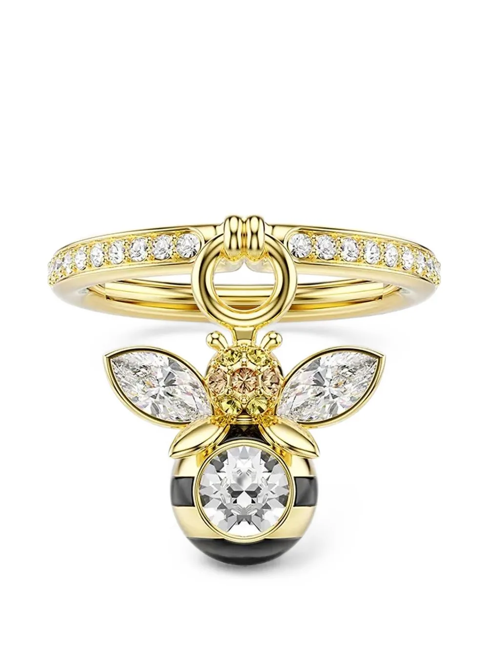 Idyllia Bee-Pendant Crystal-Embellished Ring by Swarovski