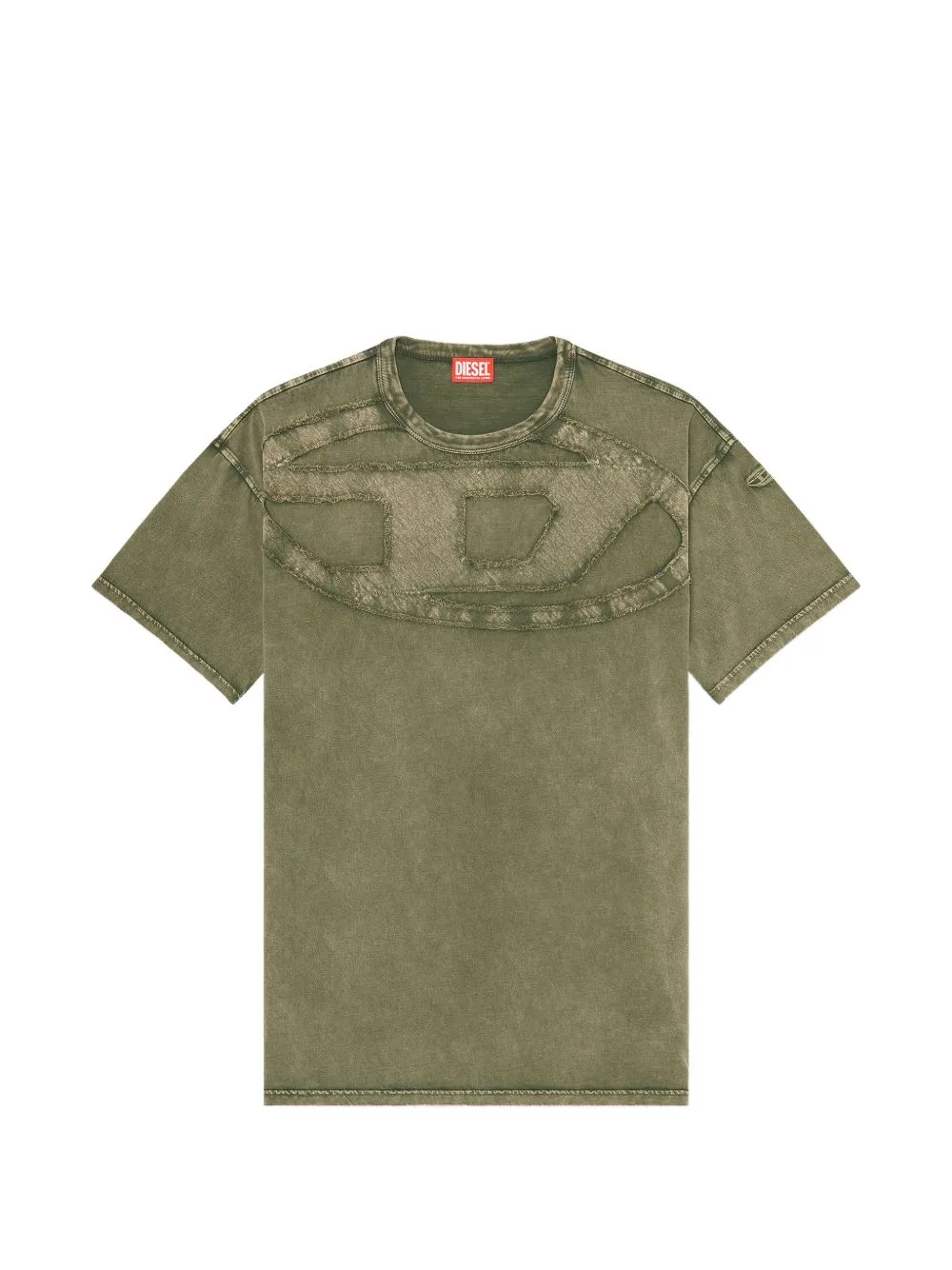 Relaxed Cotton T-Shirt with Oval D Applique by Diesel