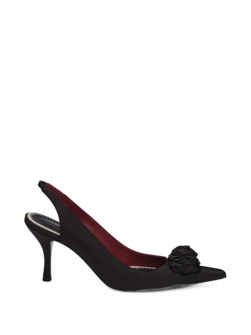 Rose Slingback Satin Pumps