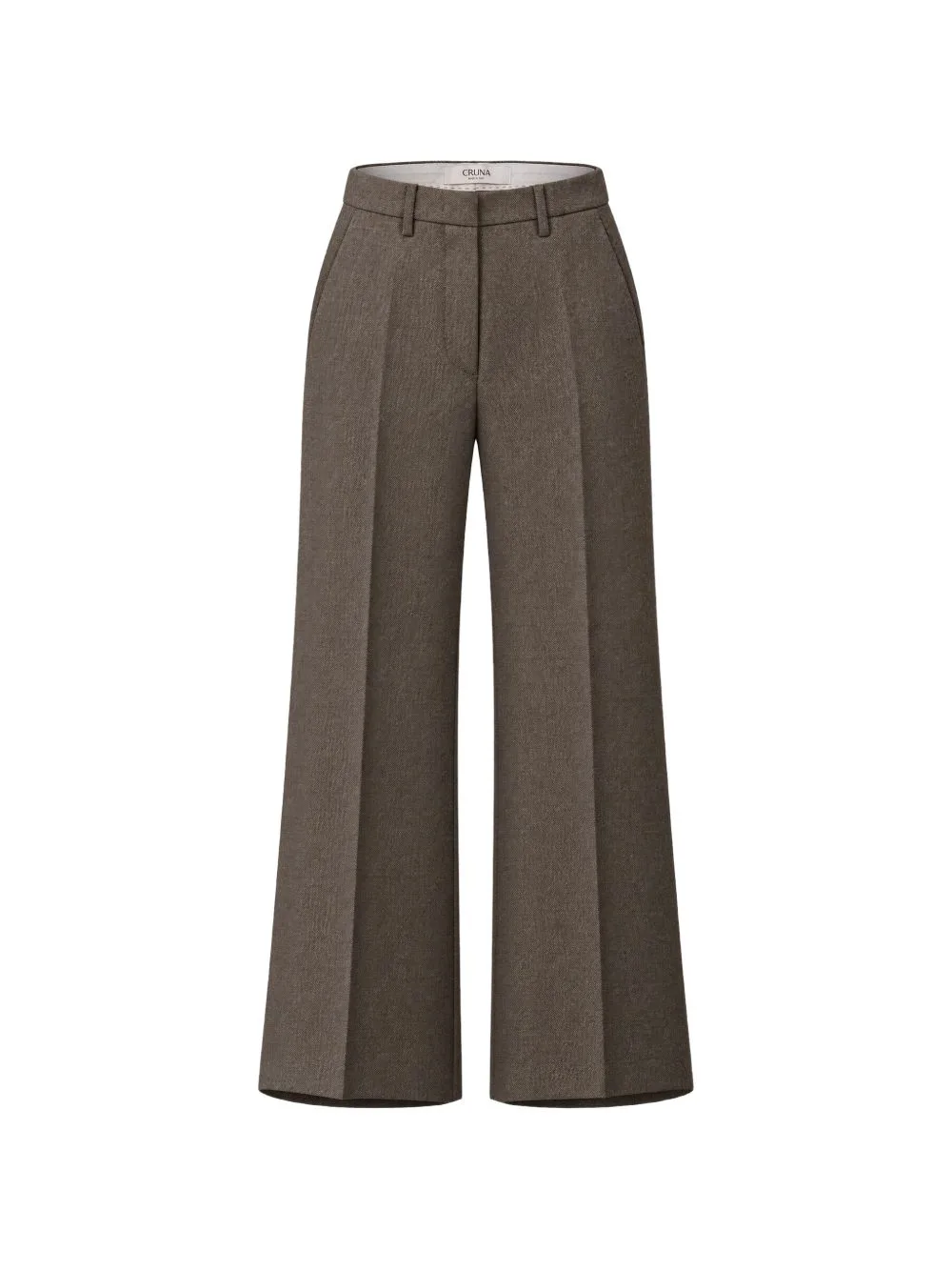Antes Pressed-Crease Wide-Leg Trousers