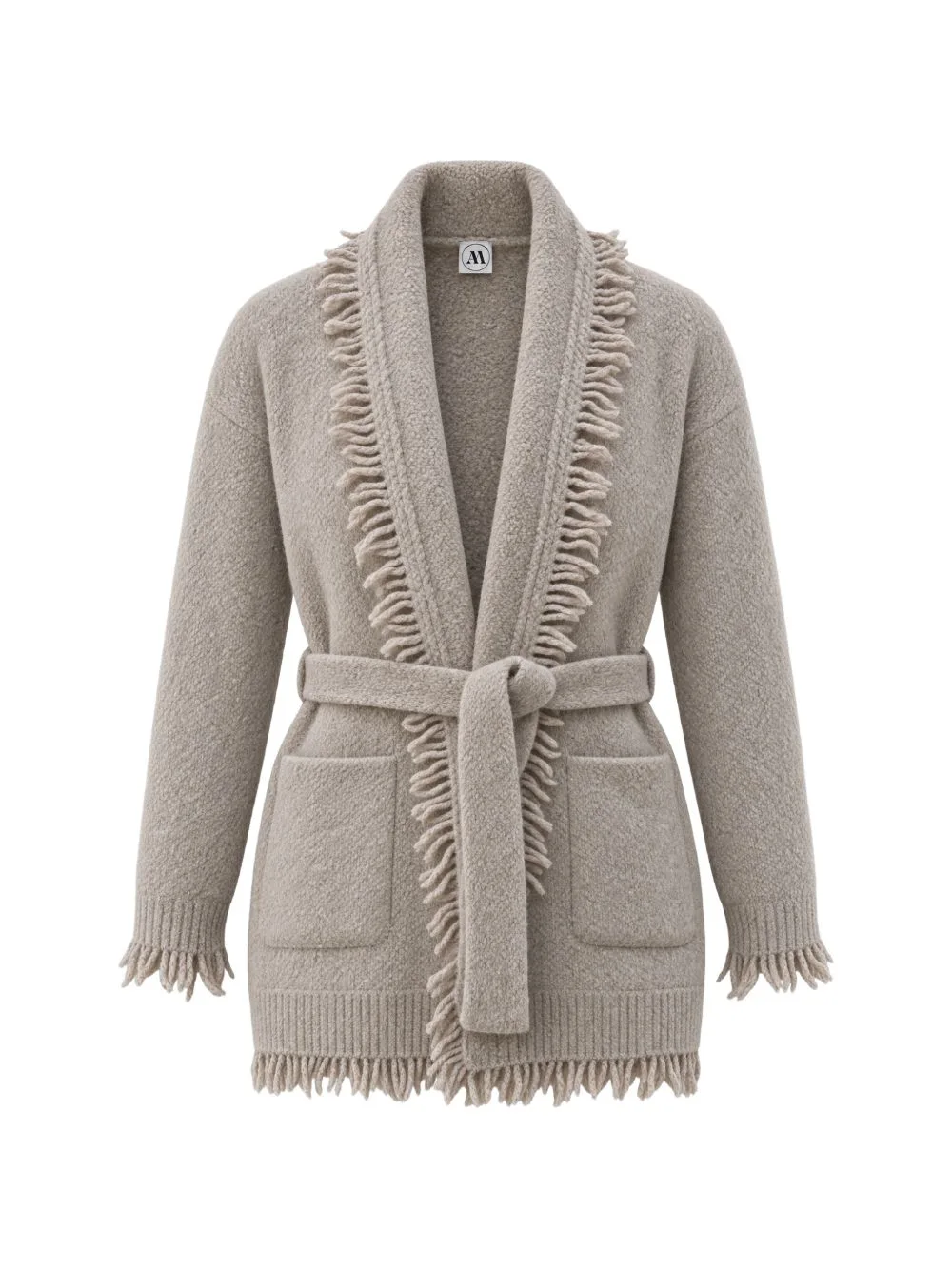 Fringe-Trimmed Belted Jacket by ANDRÈ MAURICE