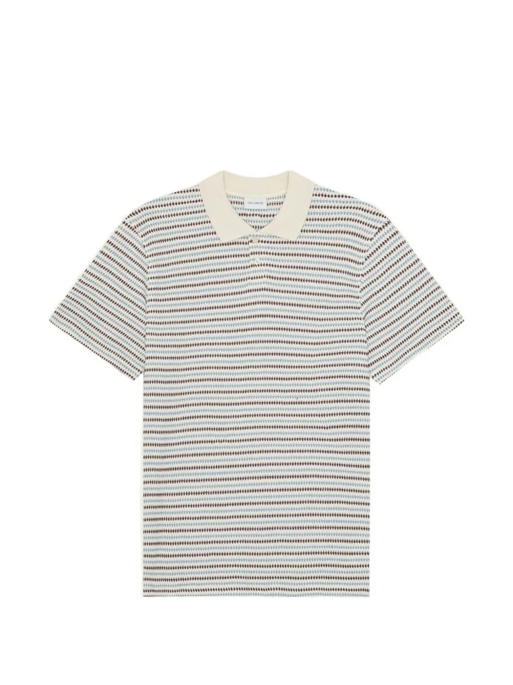 Geometric-Pattern Polo Shirt by Les Deux