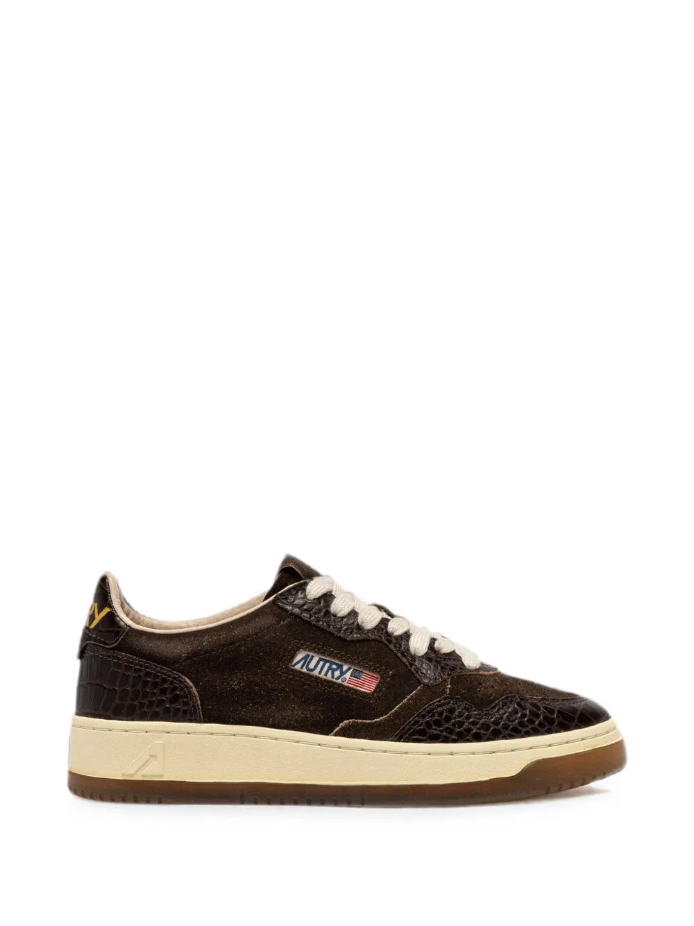Medalist Crocodile-Effect Sneakers by Autry