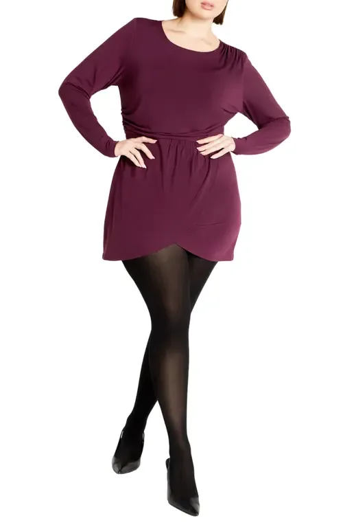 Kasey Long Sleeve Minidress by City Chic