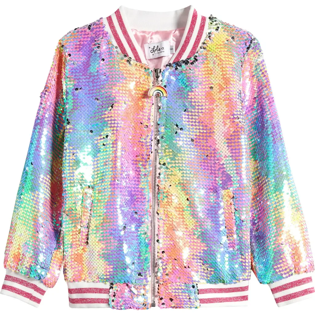 Kaleidoscope Sequin Bomber by Lola + The Boys