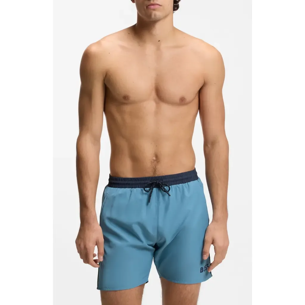 Starfish Solid Swim Trunks by BOSS