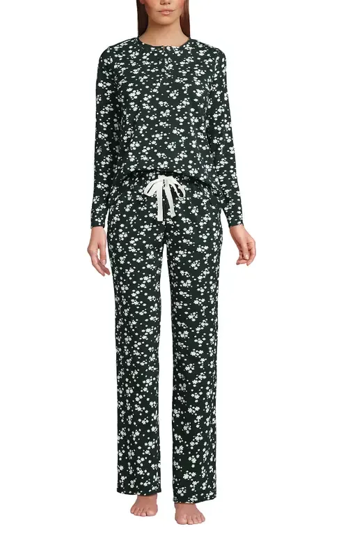 Knit 2 Piece Pajama Set - Long Sleeve Top and Pants by Lands' End