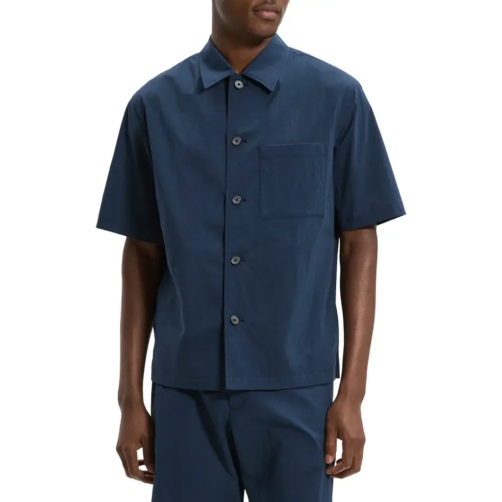 Short Sleeve Button-Up Shirt by Theory